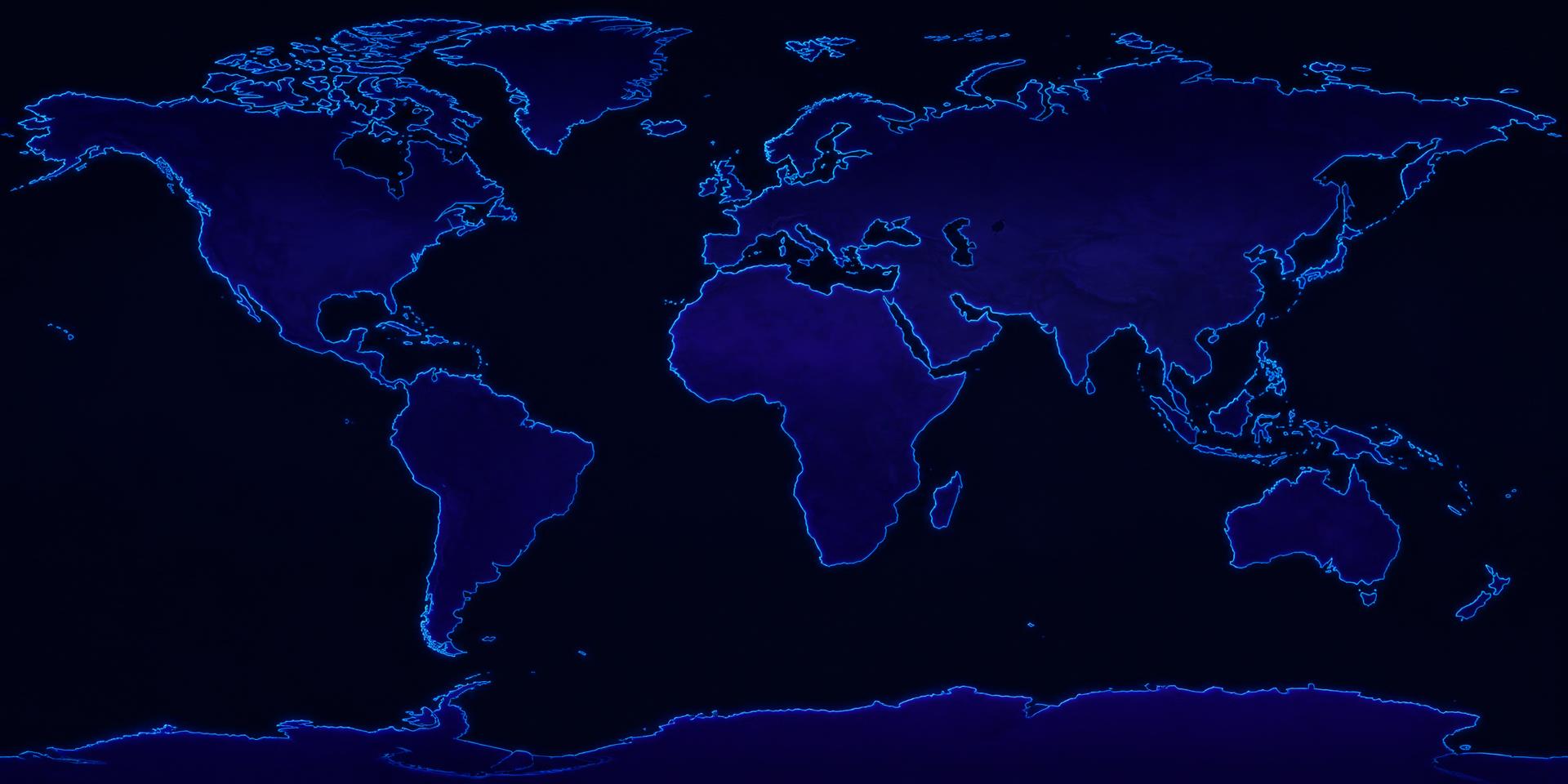 Flat world map of LogoWorld brand placements